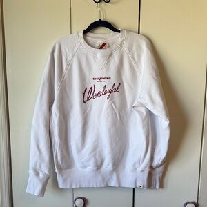 Wonderful White Crewneck Sweater